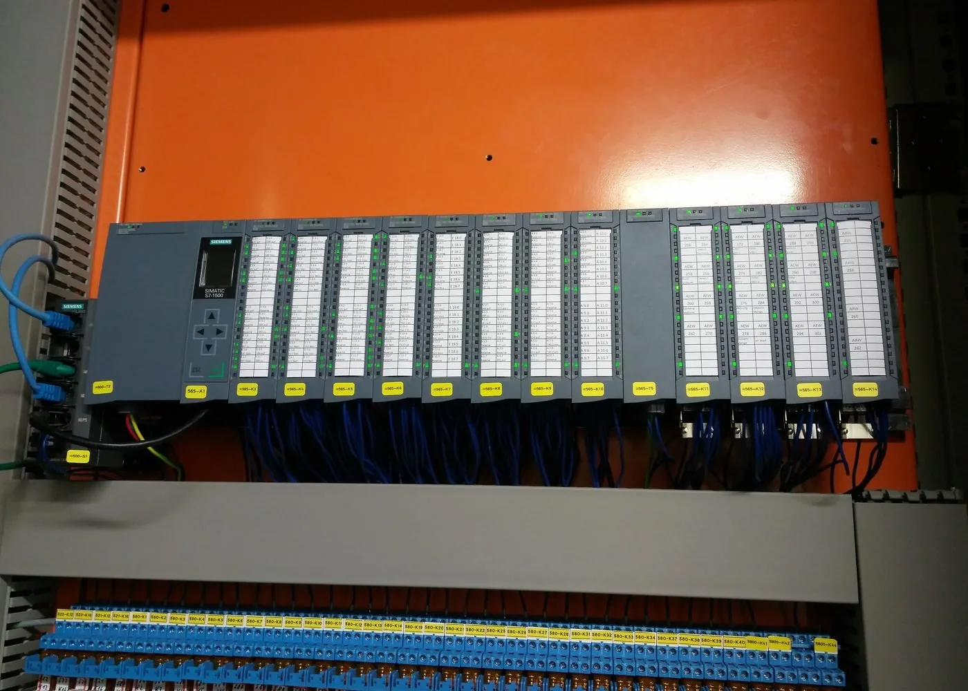 Siemens PLC rack used in industrial automation